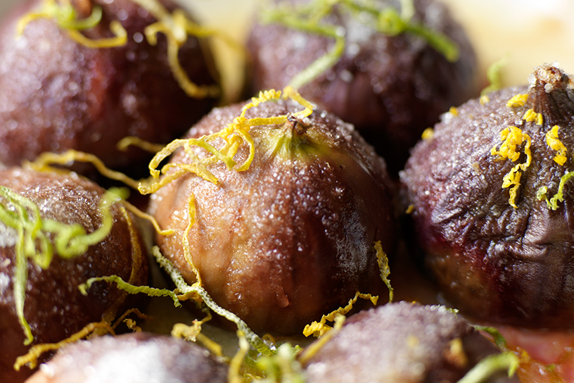 Vijgen met geraspte citroenschil